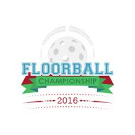 Floorball championship emblem vector