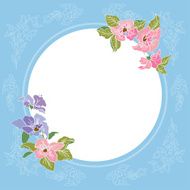 Decorative floral card