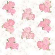 Seamless pattern with elegant pink roses