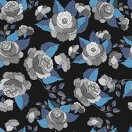 Seamless floral design with roses