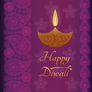 Greeting background (card) for Diwali festival celebration in India