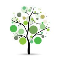 Multicolored circles tree