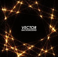 Abstract gold lights pattern technology background