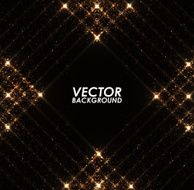 Abstract gold squares lights vector background