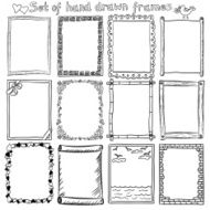 Set of hand drawn frames N9