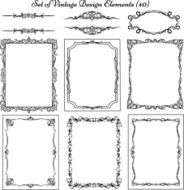 Set of Vintage frames and borders