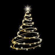Christmas card Xmas tree