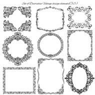 Set of Vintage ornamental borders and frames N2