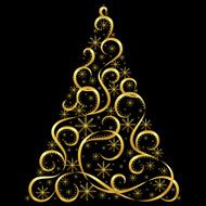 Christmas card Xmas tree N2