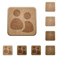 User group wooden buttons N2