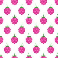 Seamless background with pink raspberry