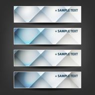 Set of Colorful Bright Horizontal Headers and Banners