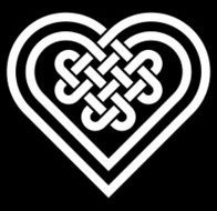 Celtic heart shape knot vector illustration N2