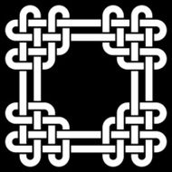 Black and white Celtic knot frame