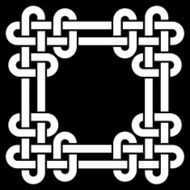 Black and white Celtic knot frame N2