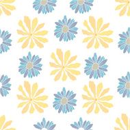 Seamless pattern with dahlia