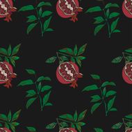 Seamless pattern with pomegranate N4