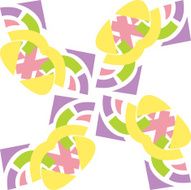 Square Shapes Pattern Over White