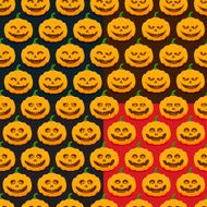 Set of seamless patterns with pumpkins for Halloween N5