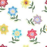 Seamless pattern with doodle flowers N13