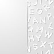 Abstract background with alphabet