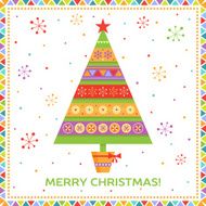 Background with bright fir tree