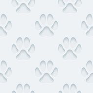Paws print 3D Seamless Wallpaper Pattern