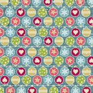 Colour background with christmas balls vector N2
