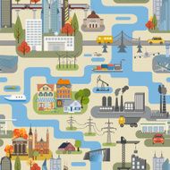 Great city map creator Seamless pattern N2