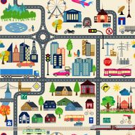 Great city map creator Seamless pattern N3