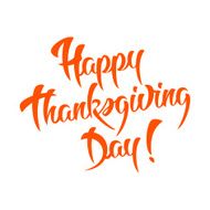 Happy Thanksgiving Day Calligraphic text