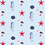 Seamless pattern in marine style N8