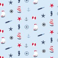 Seamless pattern in marine style N9