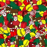 Seamless pattern for new year