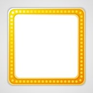 Shining blank square retro light banner