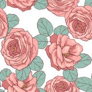 Seamless floral pattern Roses 1