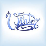 Winter template Lettering vector illustration