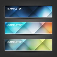 Set of Colorful Bright Horizontal Headers and Banners N2