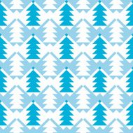 Christmas vector pattern with tree festive winter background
