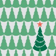 Christmas tree vector seamless holiday background