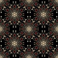 Vector seamless pattern ornament with stylized geometric elements background N2