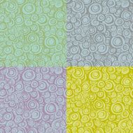 seamless loop spiral patterns in multiple color