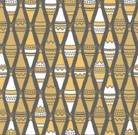 Christmas toys gold white gray background seamless
