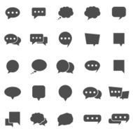 Speech Bubble icons on white background