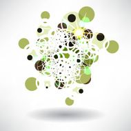 Abstract background of a circular symmetrical design with space