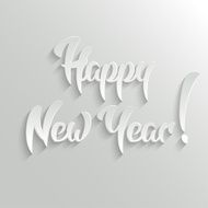 Happy New Year 3d Calligraphic Text with Shadow