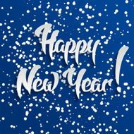 Happy New Year 3d White Text with Shadow