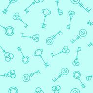 Seamless Keys Pattern Vector Illustration