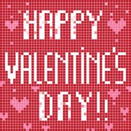 Pixel Happy Valentine&#039;s Day