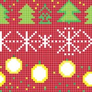 Pixel Christmas pattern